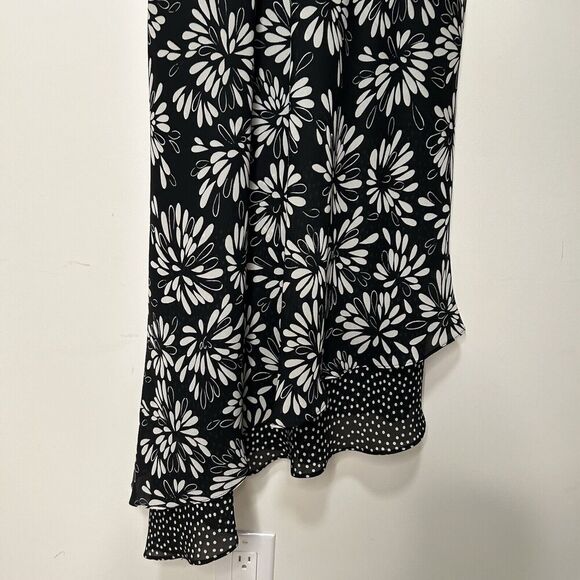 Vintage Positive Attitude Dress Womens 8 Midi Floral Asymmetrical Hem Fairy - Picture 4 of 8